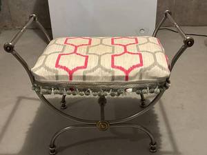 Upholstered Metal Stool
