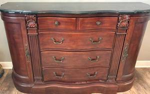 American Drew Faux Marble Top Buffet Cabinet