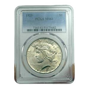 1923 Peace Silver Dollar; PCGS MS61
