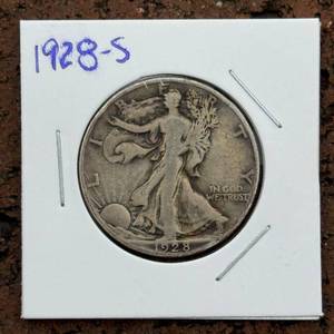 1928 S Walking Liberty Silver Half Dollar