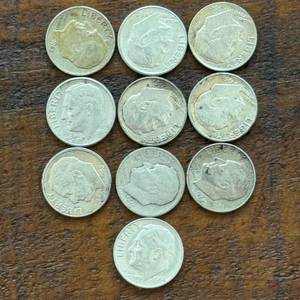 (10) Group of Ten Roosevelt Silver Dimes