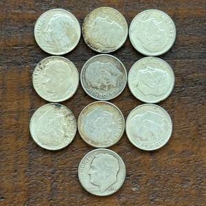 (10) Group of Ten Roosevelt Silver Dimes