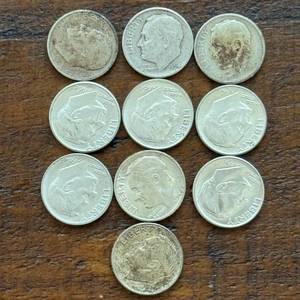 (10) Group of Ten Roosevelt Silver Dimes