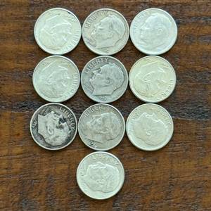 (10) Group of Ten Roosevelt Silver Dimes