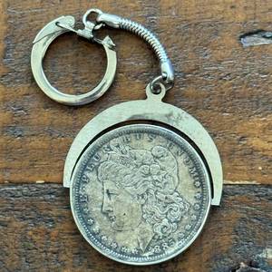 1885 O Morgan Silver Dollar in a Key Chain