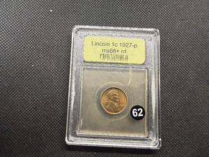 1927-P Lincoln Cent USCG MS66 RD - Greysheet Wholesale Value for an MS66 RB is $125