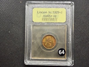 1929-D Lincoln Cent USCG MS65 RD - Greysheet Wholesale Value for an MS65 RB is $150