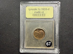 Better Date 1931-D Lincoln Cent USCG MS66 RD - Greysheet Wholesale Value for an MS65 RB is $320
