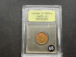 Better Date 1931-S Lincoln Cent USCG MS65 RD - Greysheet Wholesale Value for an MS65 RB is $400