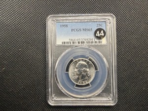 1958 Washington Silver Quarter PCGS MS65 - PCGS Price Guide Value for an MS65 is $30