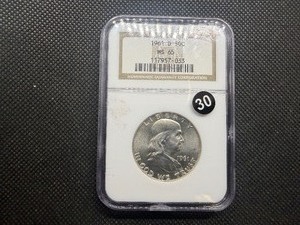 1961-D Franklin Silver Half Dollar  NGC MS65 -  NGC Price Guide Value for an MS65 is $135