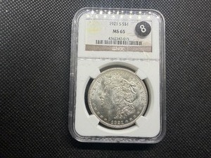 1921-S Silver Morgan Dollar - NGC MS65 - NGC Price Guide Value for an MS65 is $875
