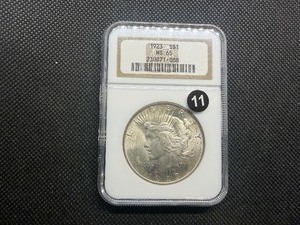 Gem 1923 Silver Peace Dollar - NGC MS65 - NGC Price Guide Value for an MS65 is $175
