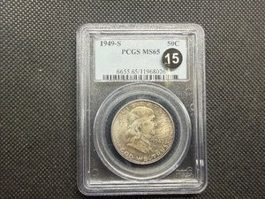 1949-S Franklin Silver Half Dollar  PCGS MS65 - PCGS Price Guide Value for an MS65 is $130