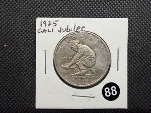 1925 California Commemorative Silver Half Dollar - Greysheet Wholesale Price for an XF40 is $140