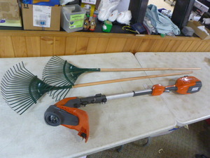 Weed Trimmer and Rakes