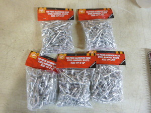 5 Packs of PTC Aluminum Head Steel Mandrel Rivets