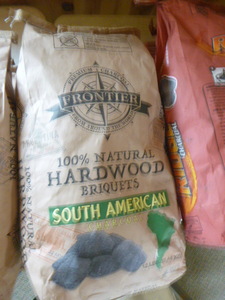 3 Bags of Frontier 100% Natural Hardwood Briquets-South American Charcoals