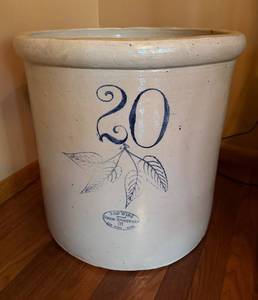 Vintage Red Wing Pottery Double Birch Crock #20