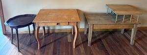 Wood Side Table Assortment (Lot of 3)