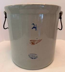 Red Wing Pottery Stoneware Crock 4 Gallon With Handles