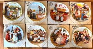 Edwin M. Knowles Jeannine Downs Friends I Remember Collector Plates (Lot of 8)
