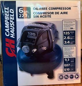Campbell Hausfeld Dc06000 Oil-Free Compressor New