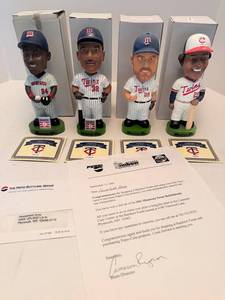 Minnesota Twins Bobblehead Set of 4 With Commemorative Cards