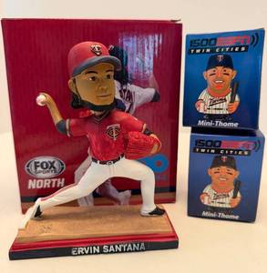 Ervin Santana Bobblehead & 2 Mini-Thome Boxes Mixed Lot