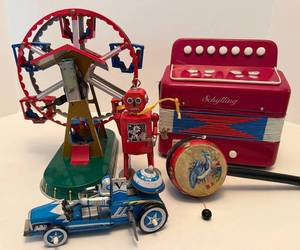 Vintage Tin Toy Assortment including Schylling