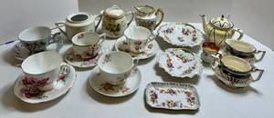 Assorted Vintage China Teacup & Saucer Group Mixed Lot