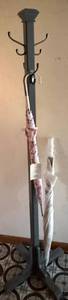 Coat Rack & 2 Umbrellas Mixed Lot