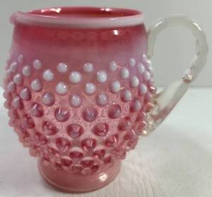 Fenton Hobnail Pink Glass Pitcher