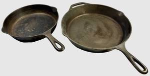 Lodge & Griswold #7 Cast Iron Skillets (Lot of 2)