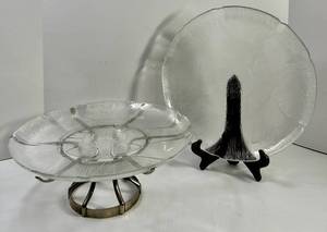 Clear Glass Decorative Plate