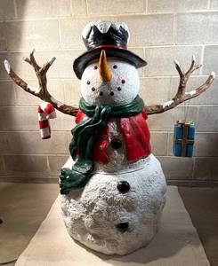 LARGE Christmas Snowman Holiday Decor - 4 Feet Tall