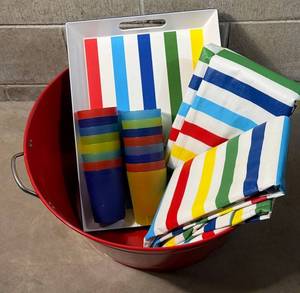 Striped Party Tub Mixed Lot