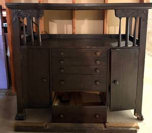 Ornate Dark Wood Cabinet
