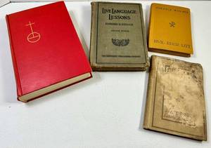 Vintage Religious and Language Books Mixed Lot (4)