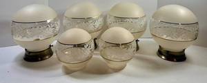 Vintage Ceiling Light Fixtures (Lot of 6)