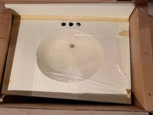 New Vanity Top With Integrated Sink & 3-hole Faucet Cutout #2