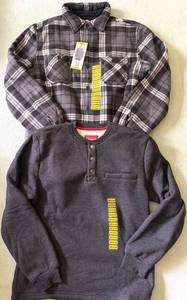 Coleman Shirt Lot of 2 Medium Plaid Button-Up & Henley Pullover