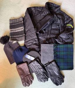 Winter Clothing Mixed Lot With Jacket, Hats, Scarves & Gloves