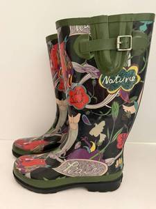 The Sak Floral Rain Boots Size 8