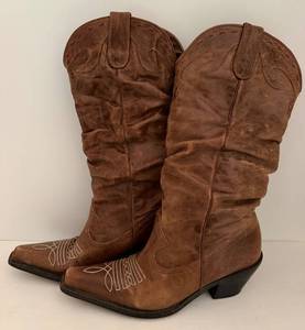 Spurs Leather Western Boots Size 7.5