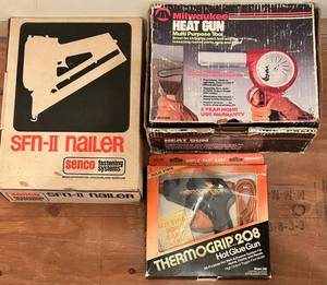 Senco Sfn-ii Nailer, Milwaukee Heat Gun & ThermoGrip 208 Glue Gun Mixed Lot