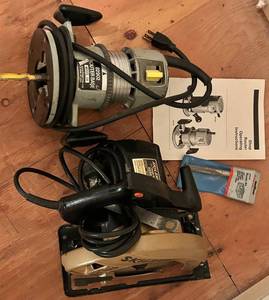 SkilSaw 5250 Circular Saw, Bosch 82902 Router Base & Router Bit Mixed Lot