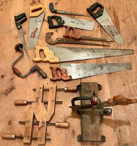 Assorted Hand Saws, Vises & Accessories Mixed Lot