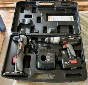 Craftsman 19.2v Drill & Right Angle Drill Kit With Charger & Case