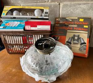 Mixed Lot Light Fixtures & Bulbs